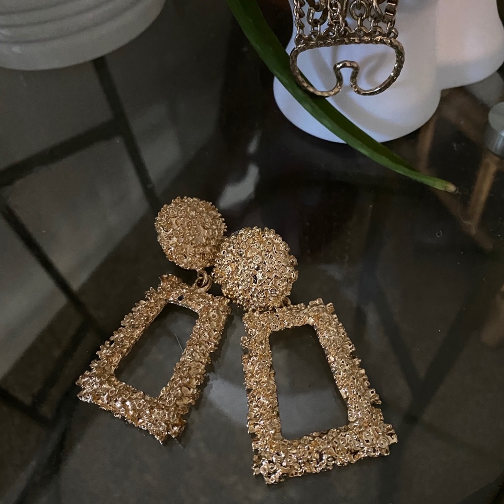 Geometric Statement Earrings - image 3